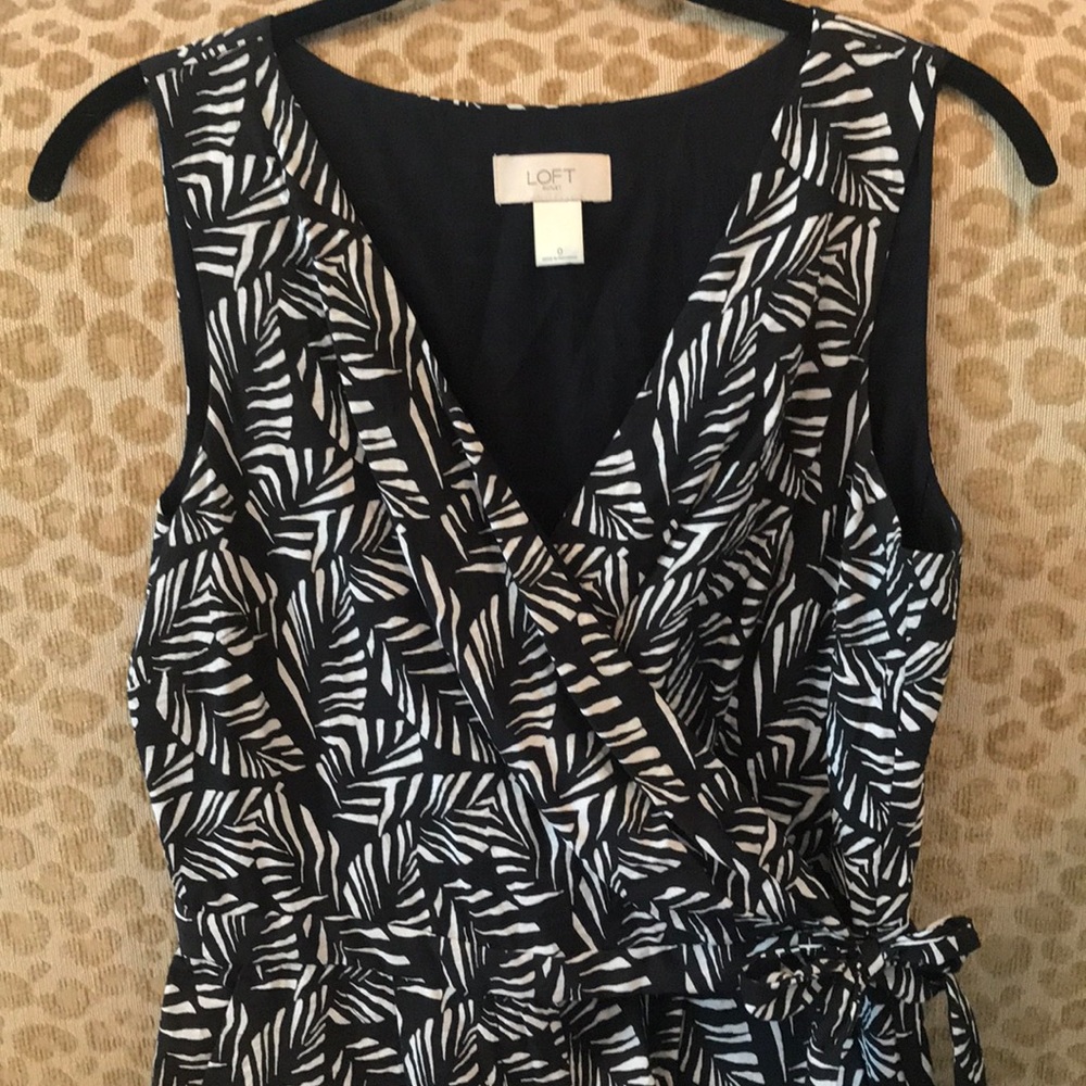 LOFT romper with leaf-print